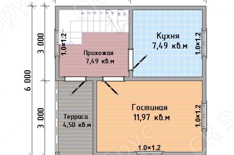 Ладога Д-15 планировка этаж 1
