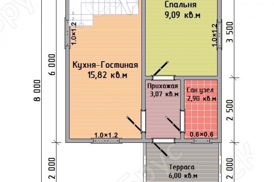 Ладога Д-3 планировка этаж 1