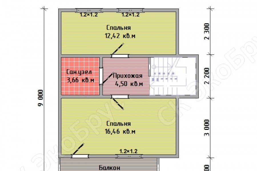 Петергоф 2020 Д-2 планировка дома этаж 2