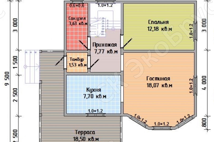 Всеволожск Д-9 планировка дома этаж 1