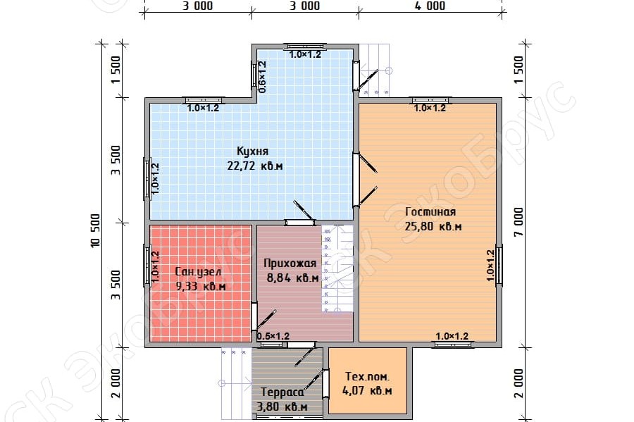 Всеволожск 2020 Д-7 планировка дома этаж 1
