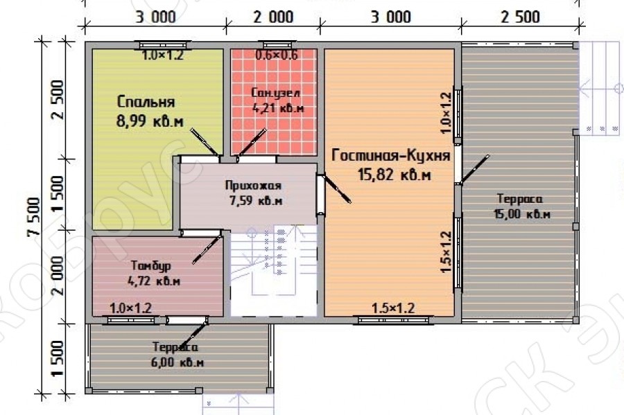 Ладога Д-10 планировка этаж 1