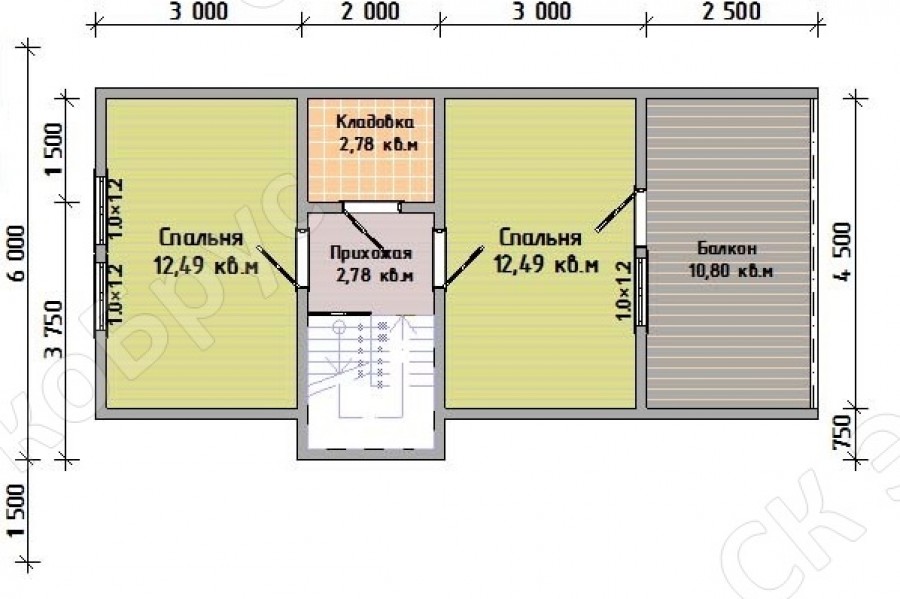 Ладога Д-10 планировка этаж 2