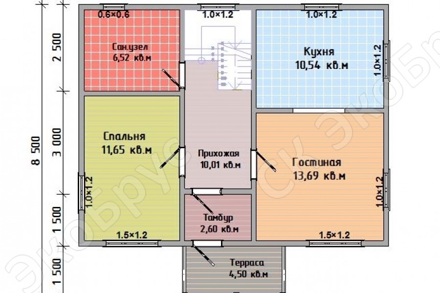 Ладога Д-12 планировка этаж 1