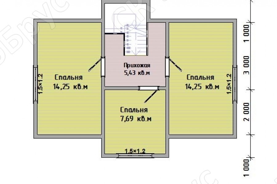 Ладога Д-12 планировка этаж 2
