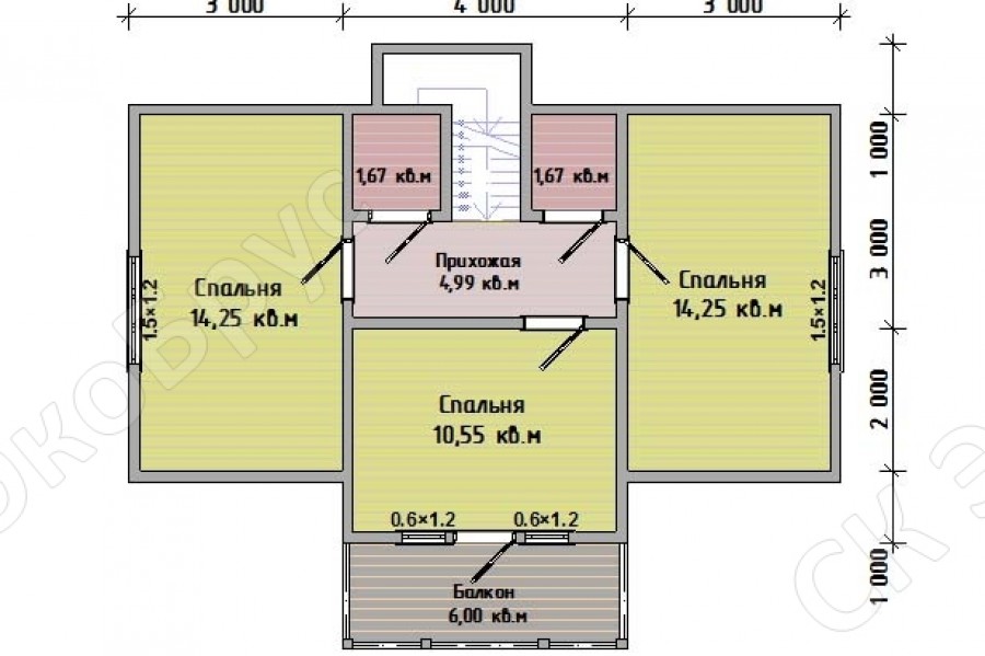 Ладога Д-13 планировка этаж 2