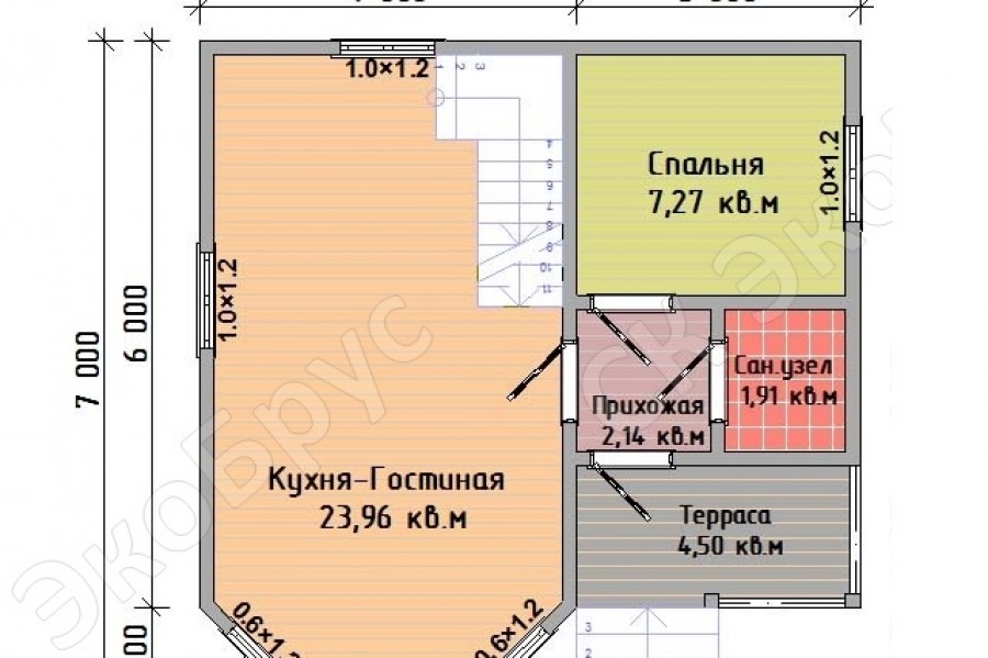 Ладога Д-5 планировка этаж 1