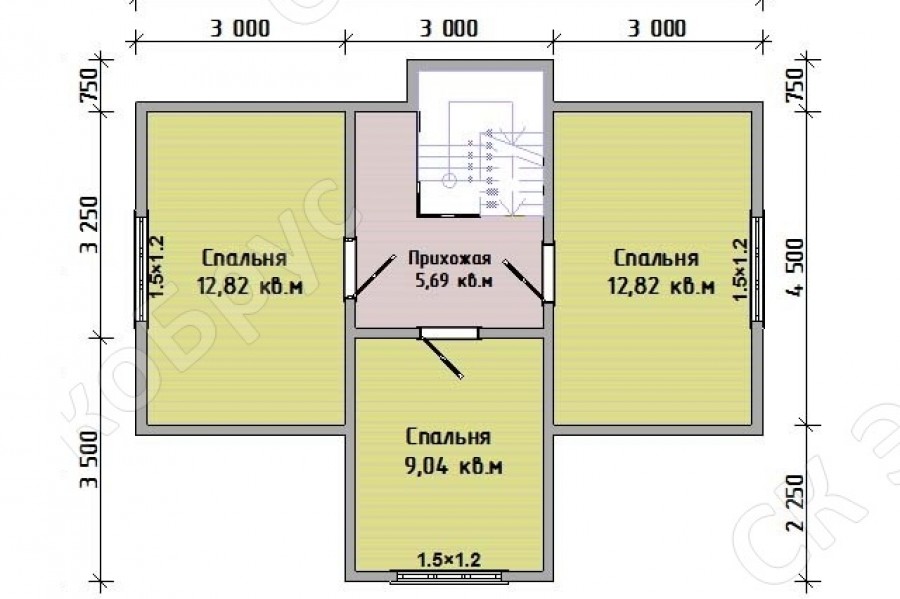 Ладога Д-9 планировка этаж 2