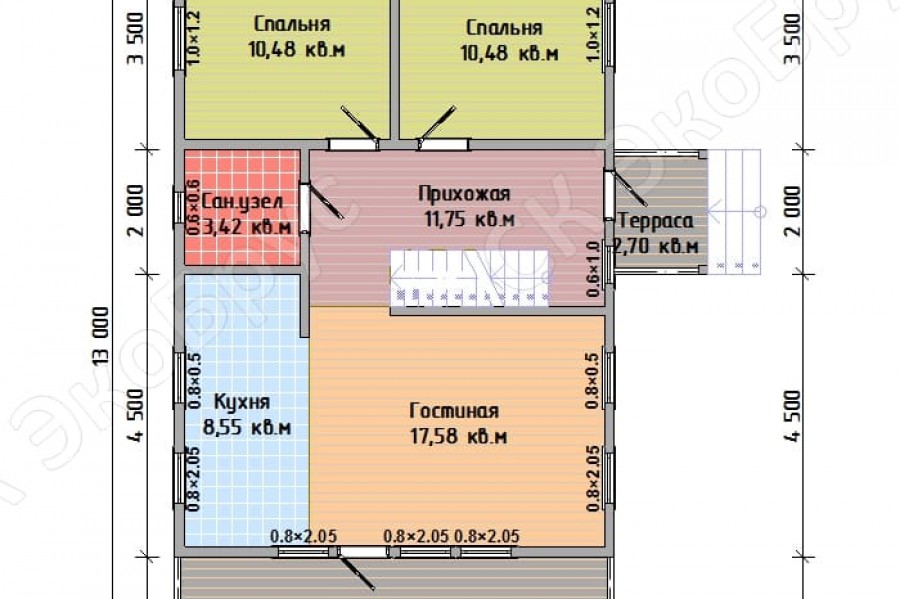 Ладога 2020 Д-1 планировка этаж 1