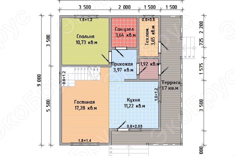 Ладога 2020 Д-2 планировка этаж 1