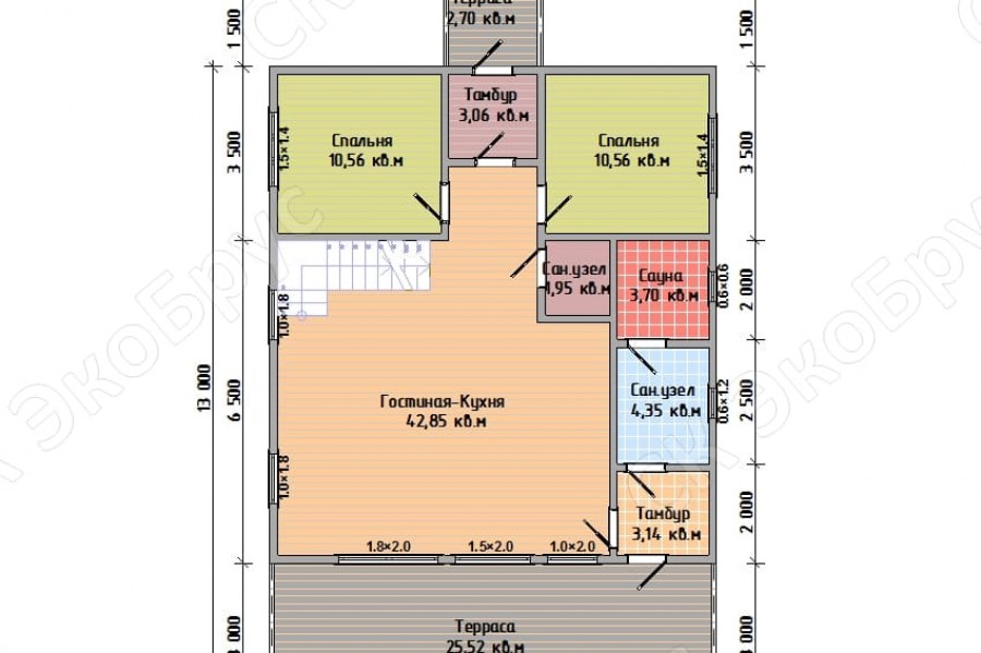 Ладога 2020 Д-6 планировка этаж 1