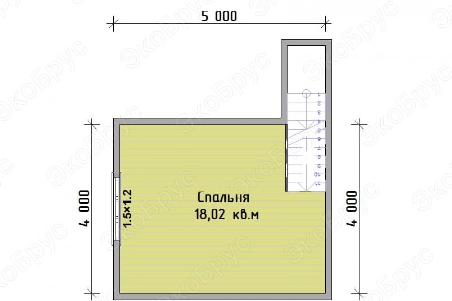 Луга Д-2 (планировка) этаж 2