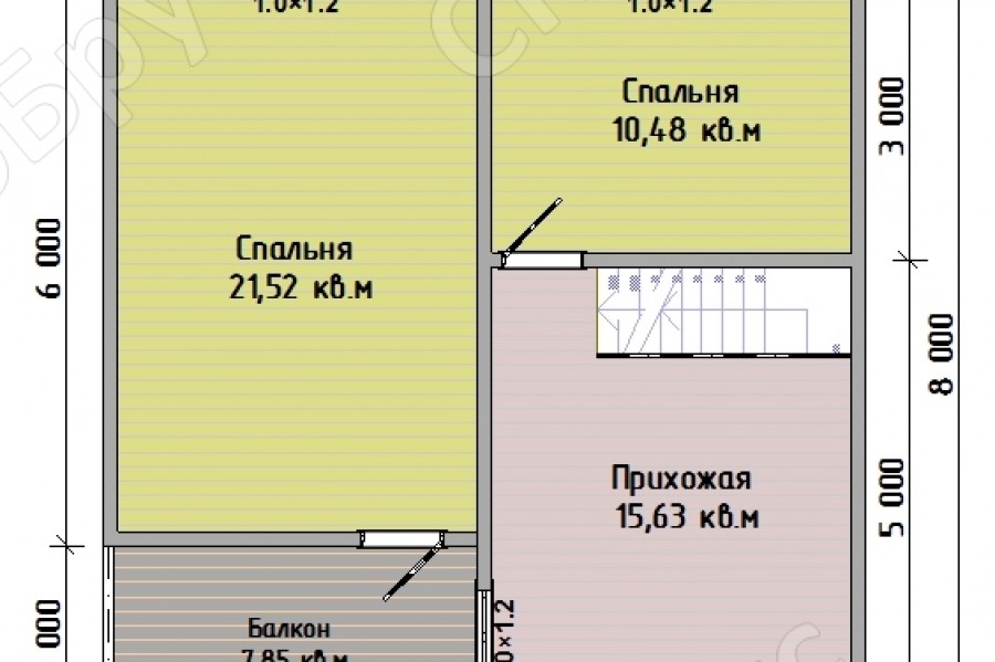 Петергоф Д-1 планировка дома этаж 2