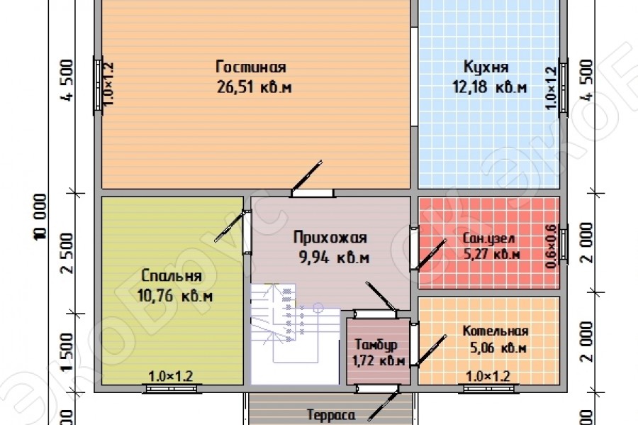 Петергоф Д-2 планировка дома этаж 1