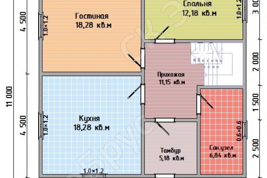 Петергоф Д-4 планировка дома этаж 1