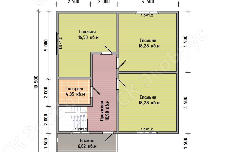 Петергоф 2020 Д-3 планировка дома этаж 2