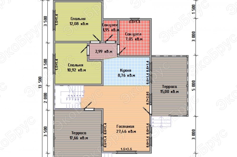Выборг Д-12 планировка дома этаж 1
