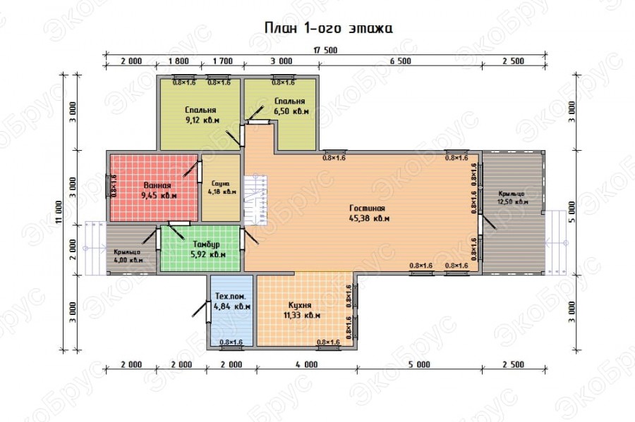 Выборг Д-16 планировка дома этаж 1