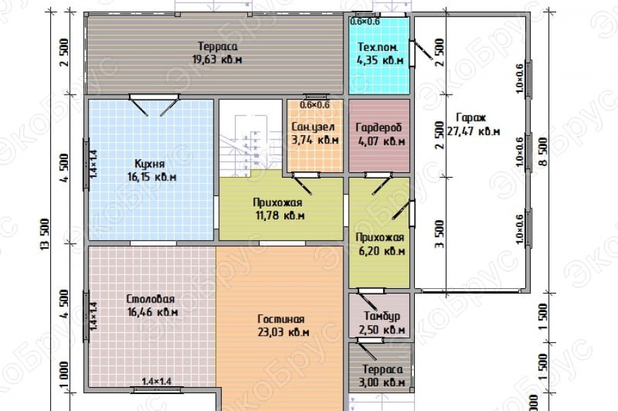 Выборг Д-18 планировка дома этаж 1