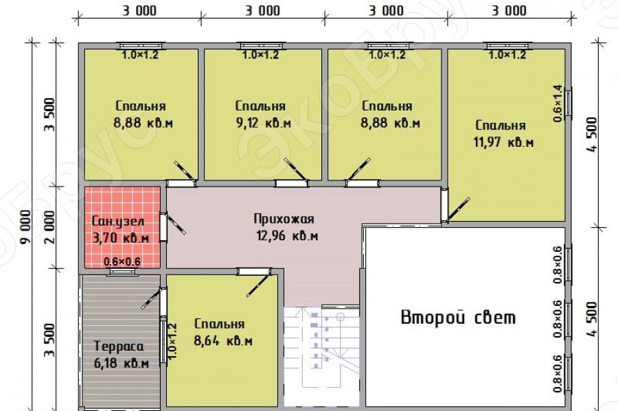 Сестрорецк Д-5 (планировка) этаж 2