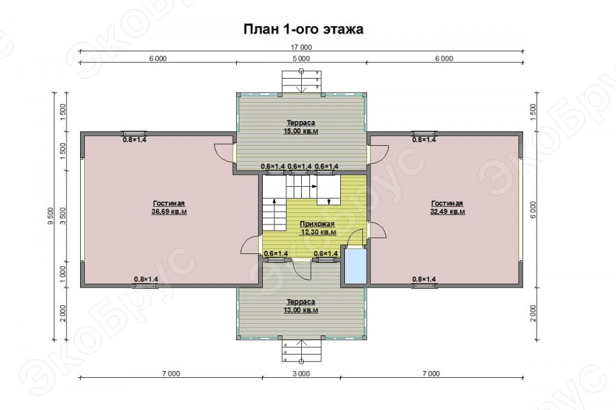 Сестрорецк Д-6 (планировка) этаж 1