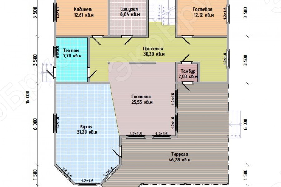 Сестрорецк Д-7 (планировка) этаж 1
