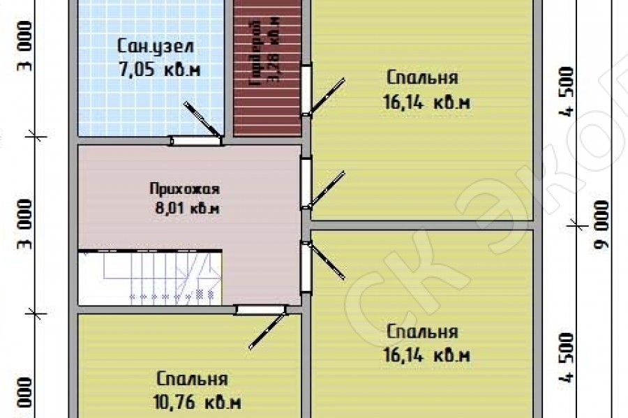 Всеволожск Д-13 планировка дома этаж 2