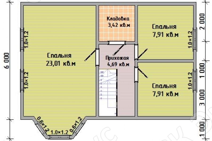Всеволожск Д-7 планировка дома этаж 2