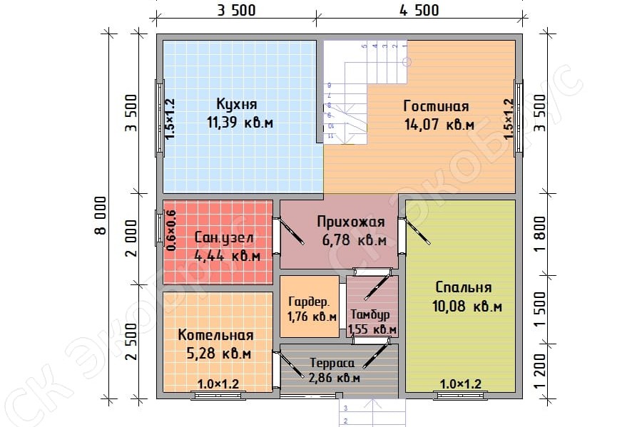 Всеволожск 2020 Д-1 планировка дома этаж 1