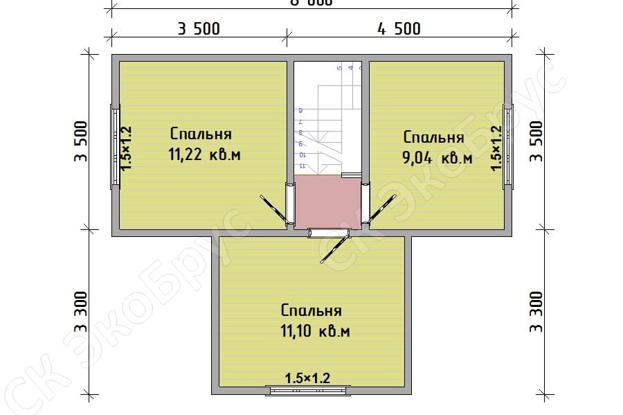 Всеволожск 2020 Д-1 планировка дома этаж 2