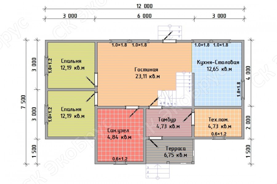 Всеволожск 2020 Д-3 планировка дома этаж 1