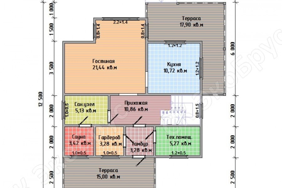 Всеволожск 2020 Д-6 планировка дома этаж 1