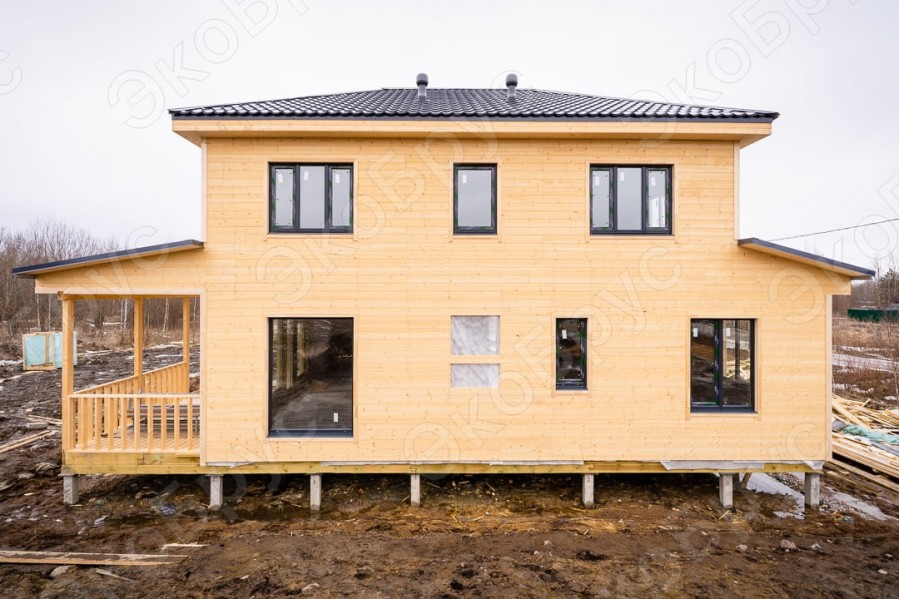 Каркасный дом 9 на 9 м строительство в  МО «Виллозовское сельское поселение» фото №6