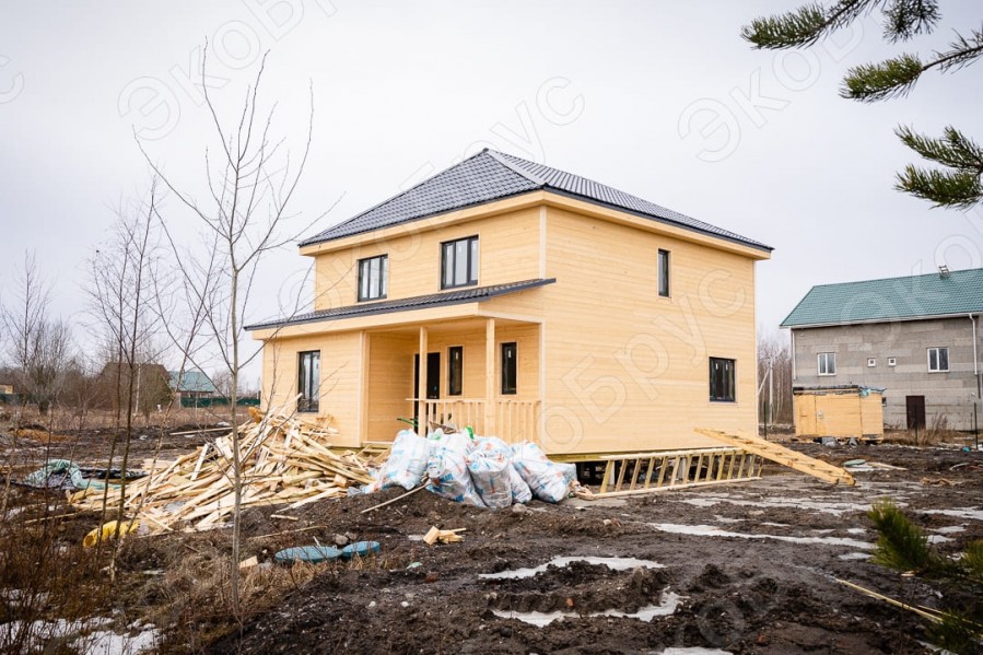 Каркасный дом 9 на 9 м строительство в  МО «Виллозовское сельское поселение» фото №7