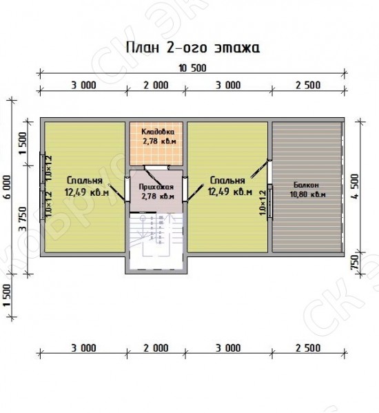 Планировка проекта дома Ладога Д-10