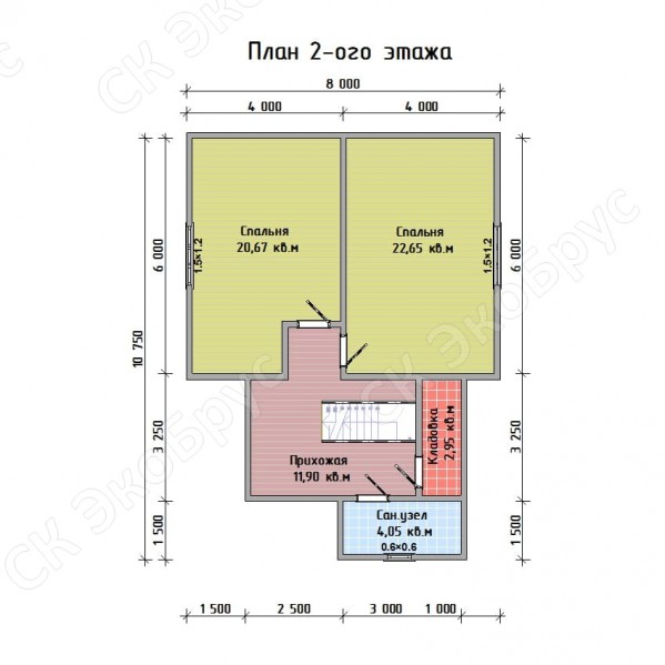 Планировка проекта дома Ладога 2020 Д-4